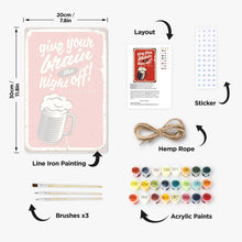 Charger l&#39;image dans la galerie, Peinture par Numéros Affiche Métallique - Offrez une Nuit de Repos à votre Cerveau