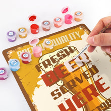 Charger l&#39;image dans la galerie, Peinture par Numéros Affiche Métallique - Bière Fraîche servie ici