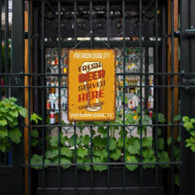 Charger l&#39;image dans la galerie, Peinture par Numéros Affiche Métallique - Bière Fraîche servie ici