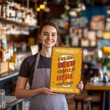 Charger l&#39;image dans la galerie, Peinture par Numéros Affiche Métallique - Bière Fraîche servie ici