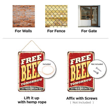 Charger l&#39;image dans la galerie, Peinture par Numéros Affiche Métallique - Bière Gratuite demain