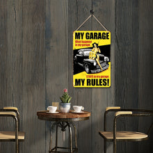 Charger l&#39;image dans la galerie, Peinture par Numéros Affiche Métallique - Mon Garage, mes Règles