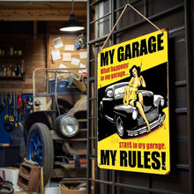 Charger l&#39;image dans la galerie, Peinture par Numéros Affiche Métallique - Mon Garage, mes Règles