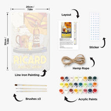 Charger l&#39;image dans la galerie, Peinture par Numéros Affiche Métallique - Ricard Apéritif anisé Gris