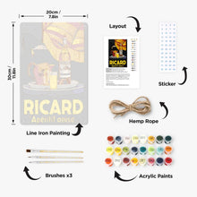 Charger l&#39;image dans la galerie, Peinture par Numéros Affiche Métallique - Ricard Apéritif anisé Noir