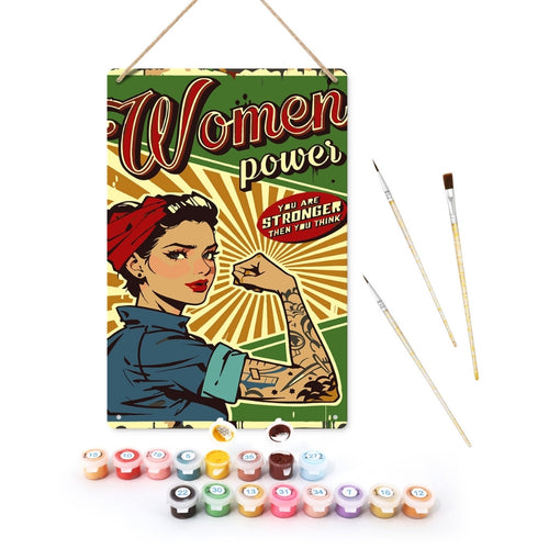 Peinture par Numéros Affiche Métallique - Pouvoir des Femmes Figured'Art