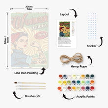 Charger l&#39;image dans la galerie, Peinture par Numéros Affiche Métallique - Pouvoir des Femmes