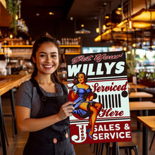 Charger l&#39;image dans la galerie, Peinture par Numéros Affiche Métallique - Garage Willys