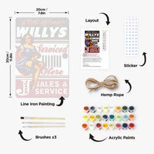 Charger l&#39;image dans la galerie, Peinture par Numéros Affiche Métallique - Garage Willys