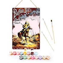 Charger l&#39;image dans la galerie, Peinture par Numéros Affiche Métallique - Le Far West de Buffalo Bill Figured&#39;Art
