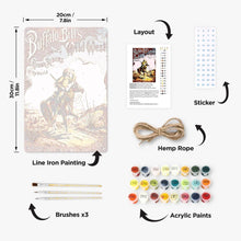 Charger l&#39;image dans la galerie, Peinture par Numéros Affiche Métallique - Le Far West de Buffalo Bill