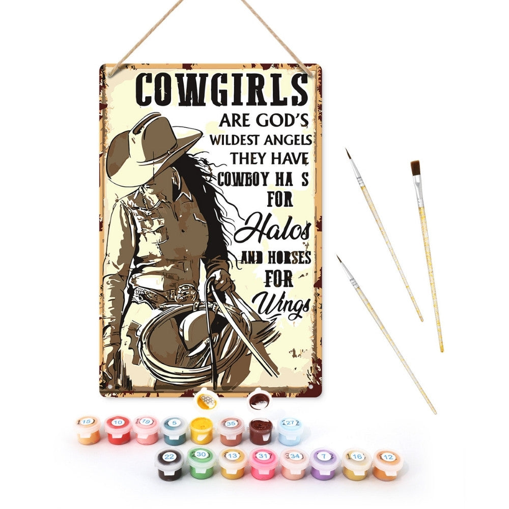 Peinture par Numéros Affiche Métallique - Cowgirls Figured'Art