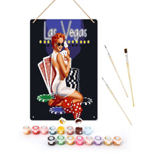 Charger l&#39;image dans la galerie, Peinture par Numéros Affiche Métallique - Glamour de Las Vegas Figured&#39;Art