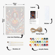 Charger l&#39;image dans la galerie, Peinture par Numéros Affiche Métallique - Le Farceur Rayures noires et blanches