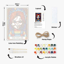 Charger l&#39;image dans la galerie, Peinture par Numéros Affiche Métallique - Le Tueur Poupée rouge