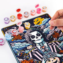 Charger l&#39;image dans la galerie, Peinture par Numéros Affiche Métallique - Le Farceur Jardin nocturne