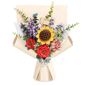 Puzzle 3D Bouquet de fleurs en bois