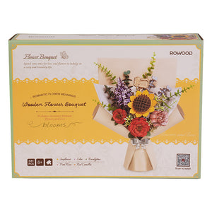 Puzzle 3D Bouquet de fleurs en bois