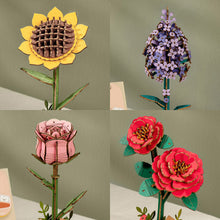 Charger l&#39;image dans la galerie, Puzzle 3D Bouquet de fleurs en bois