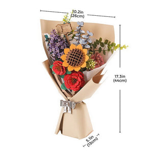 Puzzle 3D Bouquet de fleurs en bois