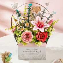 Charger l&#39;image dans la galerie, Puzzle 3D Panier de Fleurs en Bois