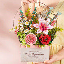 Charger l&#39;image dans la galerie, Puzzle 3D Panier de Fleurs en Bois