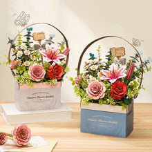 Charger l&#39;image dans la galerie, Puzzle 3D Panier de Fleurs en Bois