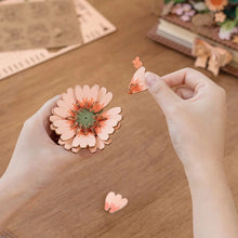 Charger l'image dans la galerie, Puzzle 3D - Livre fleuri en bois