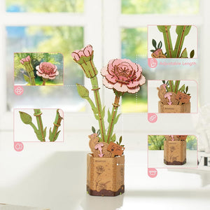 Puzzle 3D Œillet rose