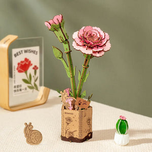 Puzzle 3D Œillet rose