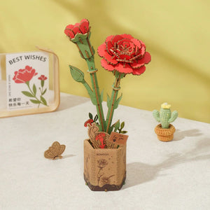 Puzzle 3D Œillet rouge