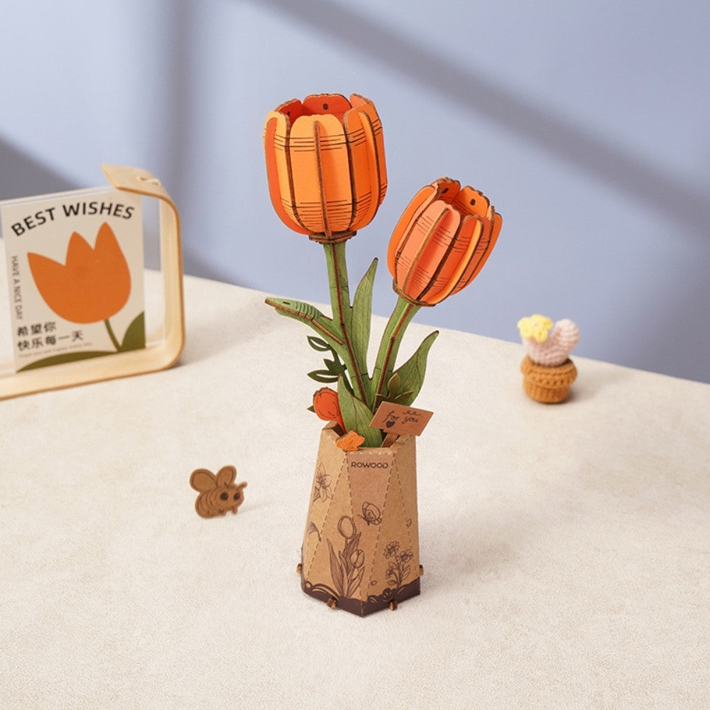 Puzzle 3D Tulipe Orange