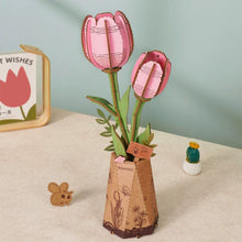 Charger l&#39;image dans la galerie, Puzzle 3D Tulipe Rose