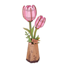 Charger l&#39;image dans la galerie, Puzzle 3D Tulipe Rose