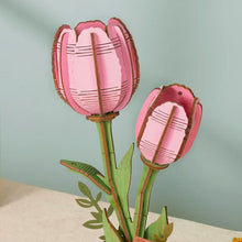Charger l&#39;image dans la galerie, Puzzle 3D Tulipe Rose