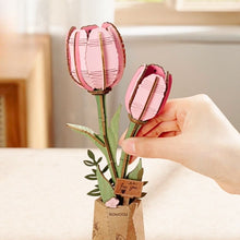 Charger l&#39;image dans la galerie, Puzzle 3D Tulipe Rose