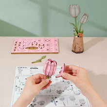 Charger l&#39;image dans la galerie, Puzzle 3D Tulipe Rose