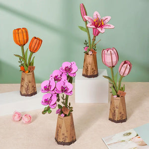 Puzzle 3D Tulipe Rose