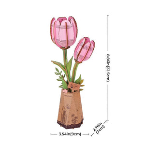 Puzzle 3D Tulipe Rose