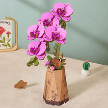 Charger l&#39;image dans la galerie, Puzzle 3D Orchidée Violette et Papillon