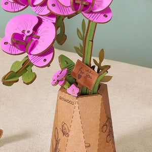 Puzzle 3D Orchidée Violette et Papillon