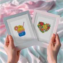 Charger l&#39;image dans la galerie, Mini Diamond Painting 15x20cm (2 pièces) - Smoothie d&#39;Été et Boule à Neige d&#39;Hiver