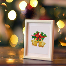 Charger l&#39;image dans la galerie, Mini Diamond Painting 15x20cm (2 pièces) - Cloches de Noël et Bouquets