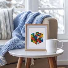 Charger l&#39;image dans la galerie, Mini Diamond Painting 15x20cm (2 pièces) - Cube Rubik et Peinture Classique