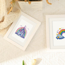 Charger l&#39;image dans la galerie, Mini Diamond Painting 15x20cm (2 pièces) - Château et Arc-en-ciel