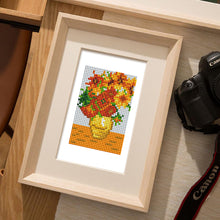 Charger l&#39;image dans la galerie, Mini Diamond Painting 15x20cm (2 pièces) - Coucher de Soleil et Fleurs