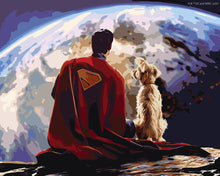 Charger l'image dans la galerie, Peinture par numéros Figured'Art Superman et Krypto