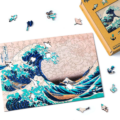 Puzzle en Bois Adulte - La Grande Vague de Kanagawa par Hokusai