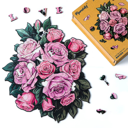 Puzzle en Bois Adulte - Bouquet de Roses