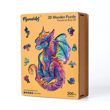 Charger l&#39;image dans la galerie, Puzzle en Bois Adulte - Dragon Vibrant